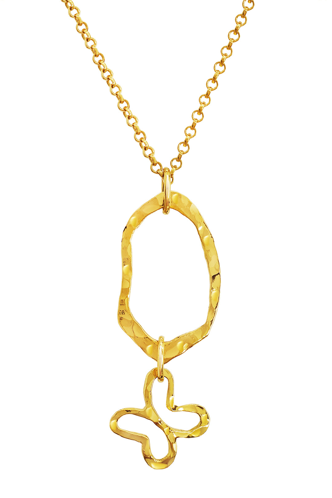 Dije Mujer Plata 925 Liberty Eslabon Mariposa Dorado