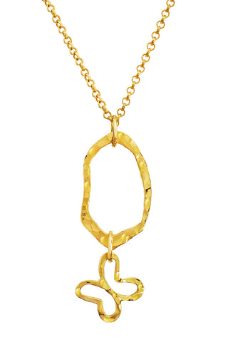 Dije Mujer Plata 925 Liberty Eslabon Mariposa Dorado