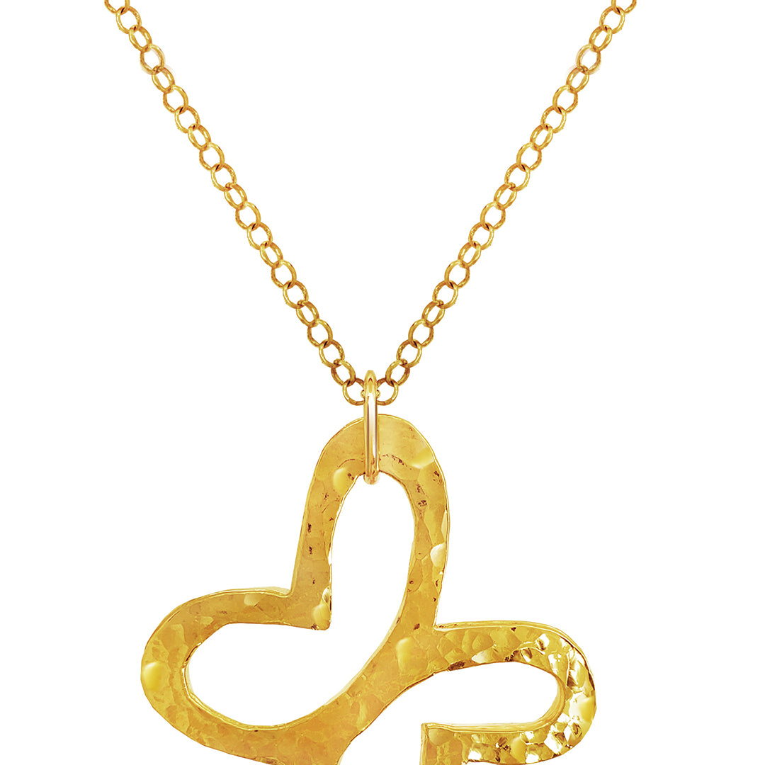 Dije Mujer Plata 925 Liberty Mariposa Grande Dorado