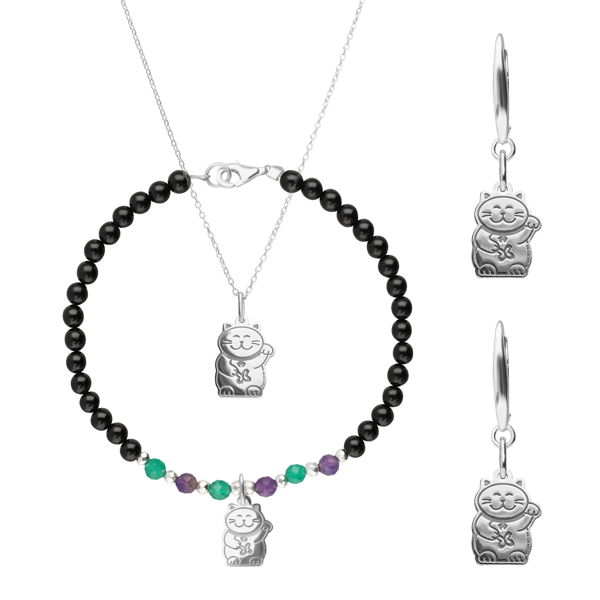 Set Tanya Moss 3 Piezas Carisma Gato Plata