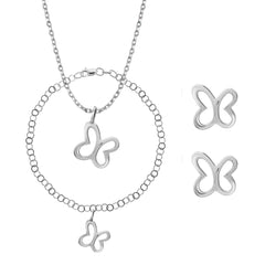 Set Tanya Moss 3 Piezas Esenciales Mariposa Plata
