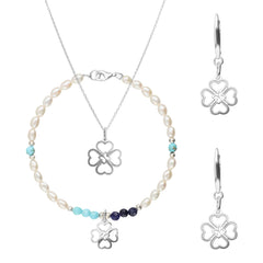 Set Tanya Moss 3 Piezas Carisma Trebol Plata