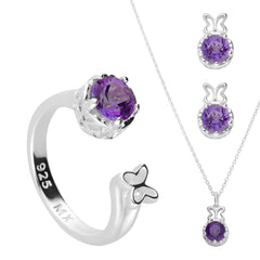 Set Tanya Moss 3 Piezas Valeska Violac Plata