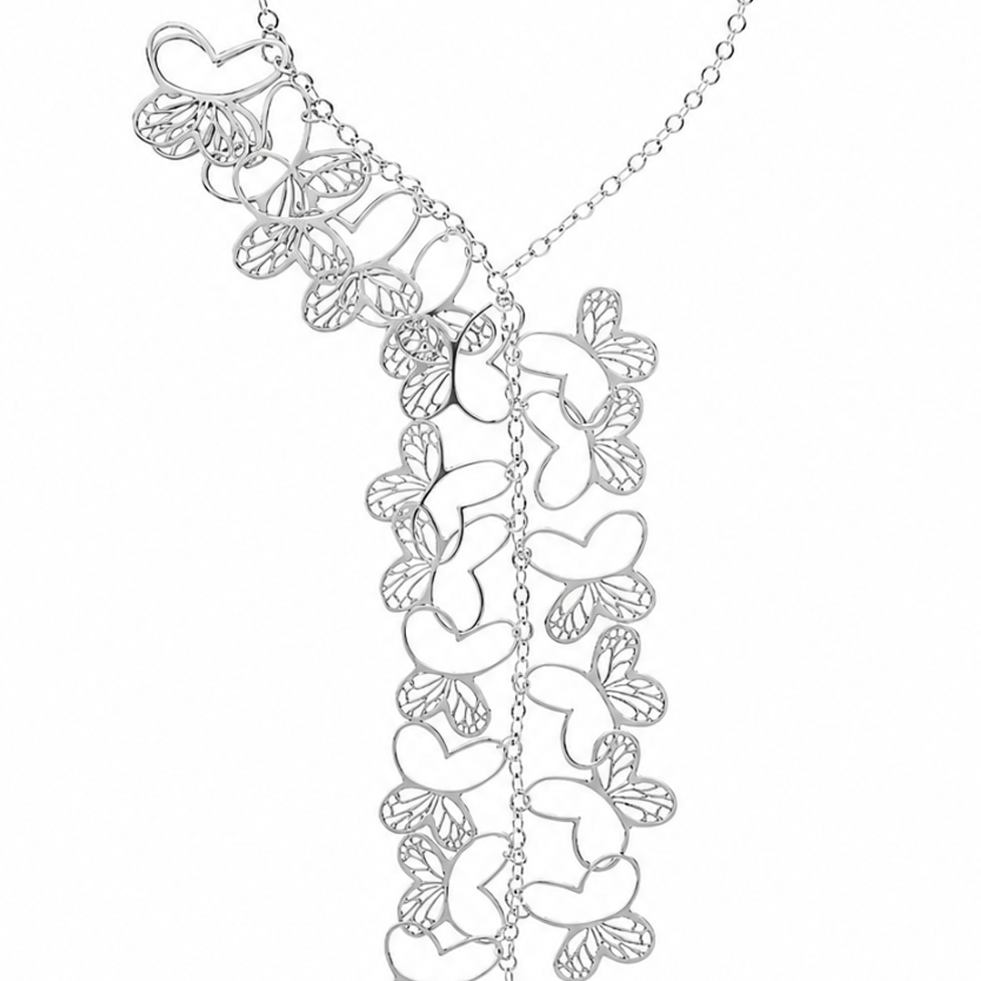 Collar Plata 925 Monarca Grande Colgantes