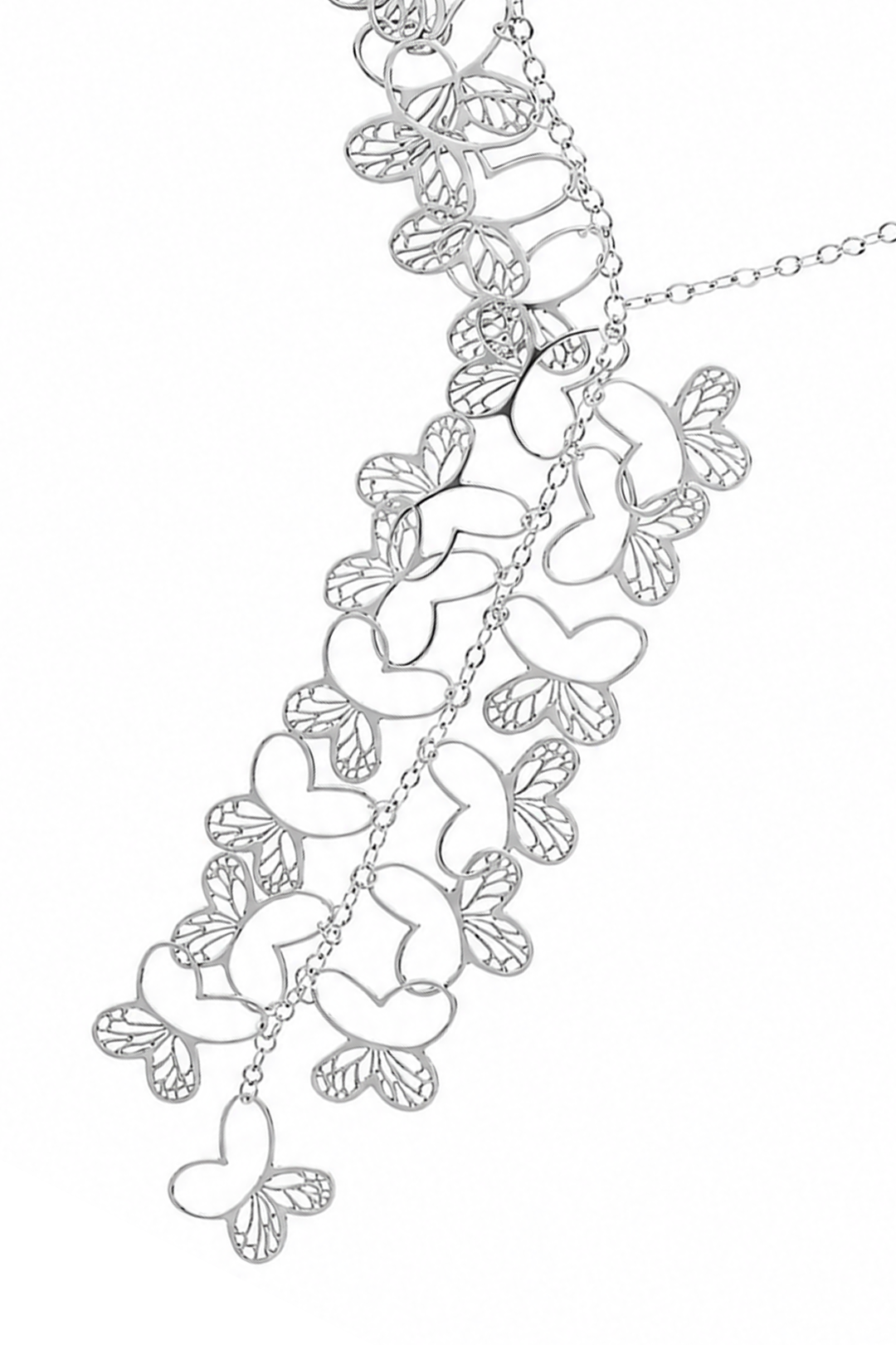 Collar Plata 925 Monarca Grande Colgantes