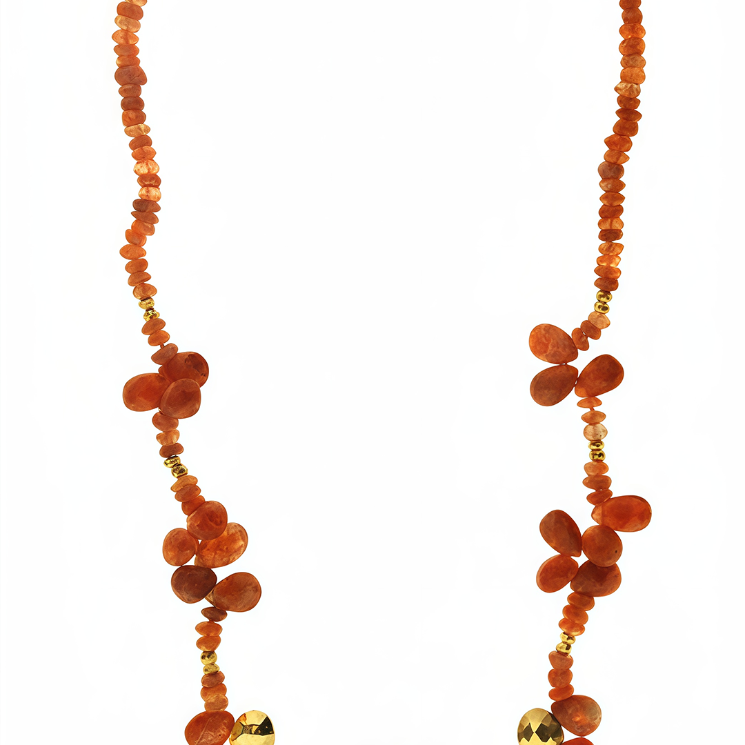 Collar Gotas Piedra Del Sol Bimetal - Tanya Moss