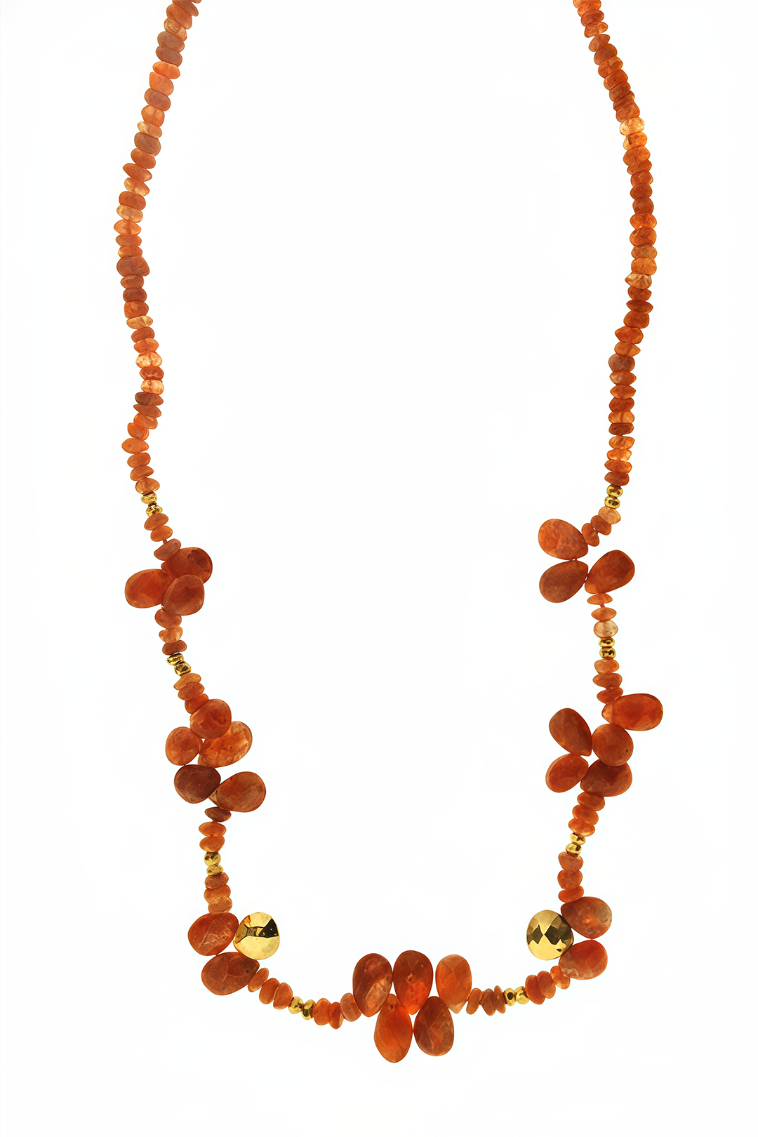 Collar Gotas Piedra Del Sol Bimetal - Tanya Moss
