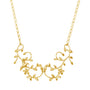 Collar Mujer Plata 925 Mensaje Amor Flor Hojas Colibri Grande Dorado - Tanya Moss