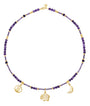 Collar Mujer Plata 925 Zen Charms Luna Elefante Astros Amatista Dorado - Tanya Moss