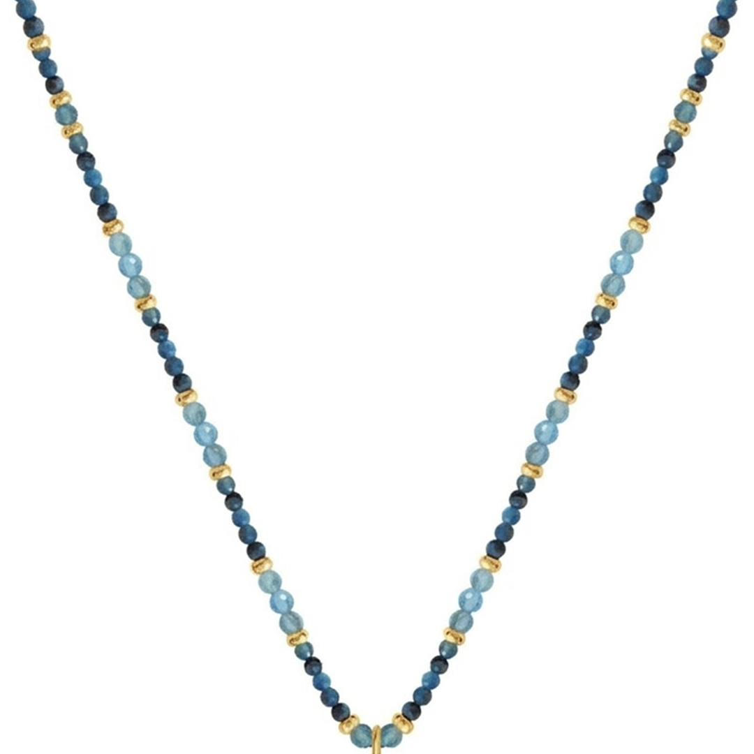 Collar Mujer Plata 925 Zen Loto Apatita Dorado - Tanya Moss