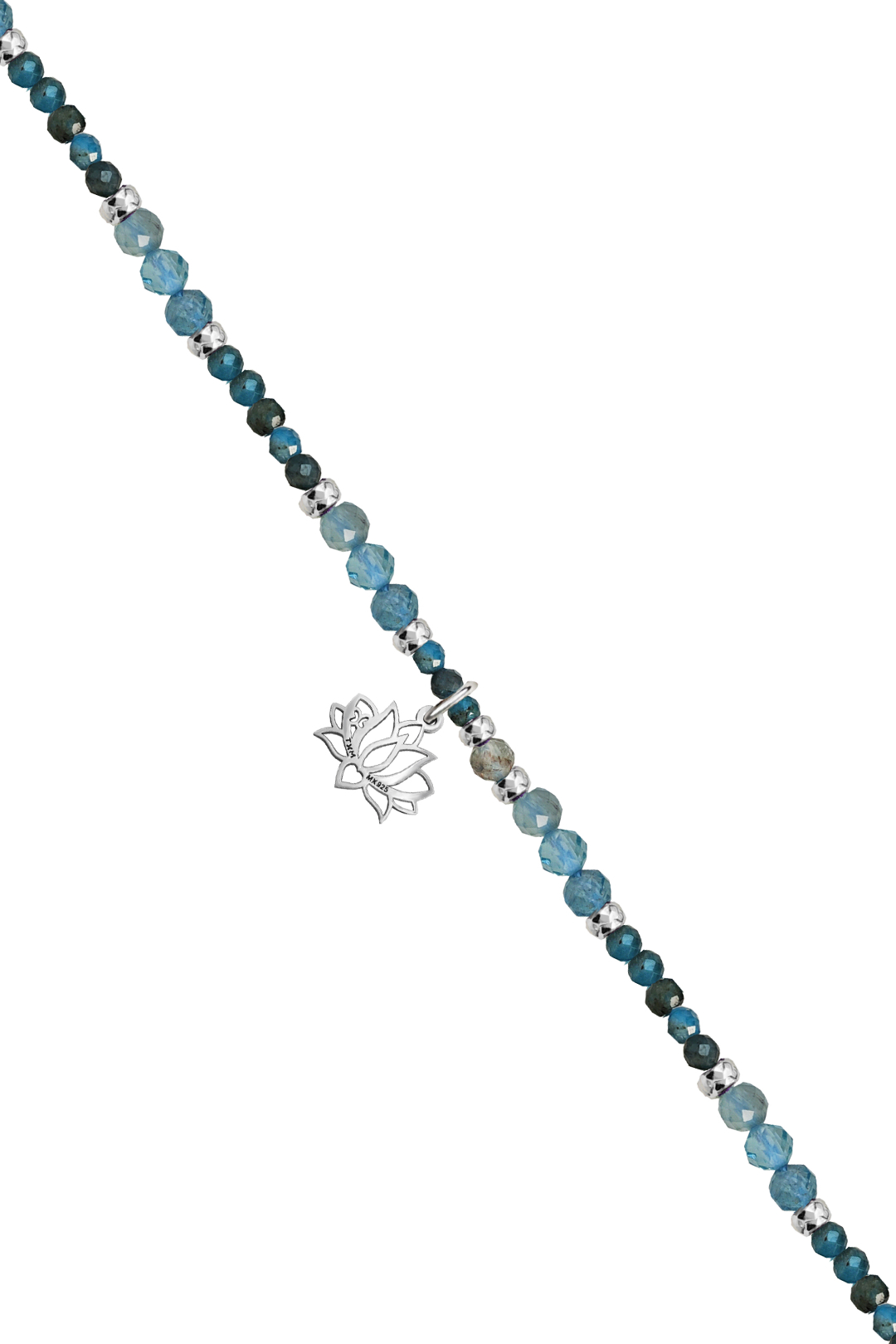 Collar Mujer Plata 925 Zen Loto Apatita - Tanya Moss