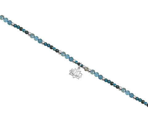 Collar Mujer Plata 925 Zen Loto Apatita