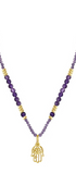 Collar Mujer Plata 925 Zen Mano Amatista Dorado - Tanya Moss