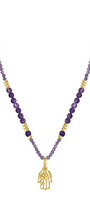 Collar Mujer Plata 925 Zen Mano Amatista Dorado - Tanya Moss