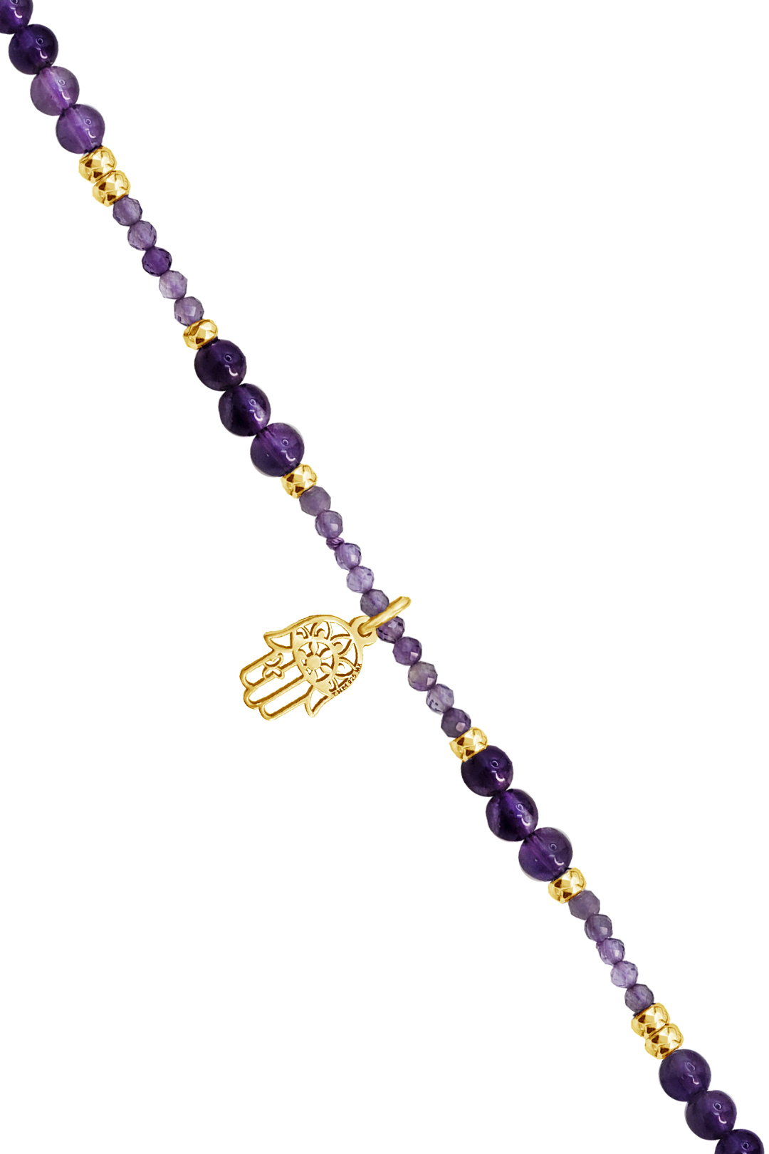 Collar Mujer Plata 925 Zen Mano Amatista Dorado - Tanya Moss