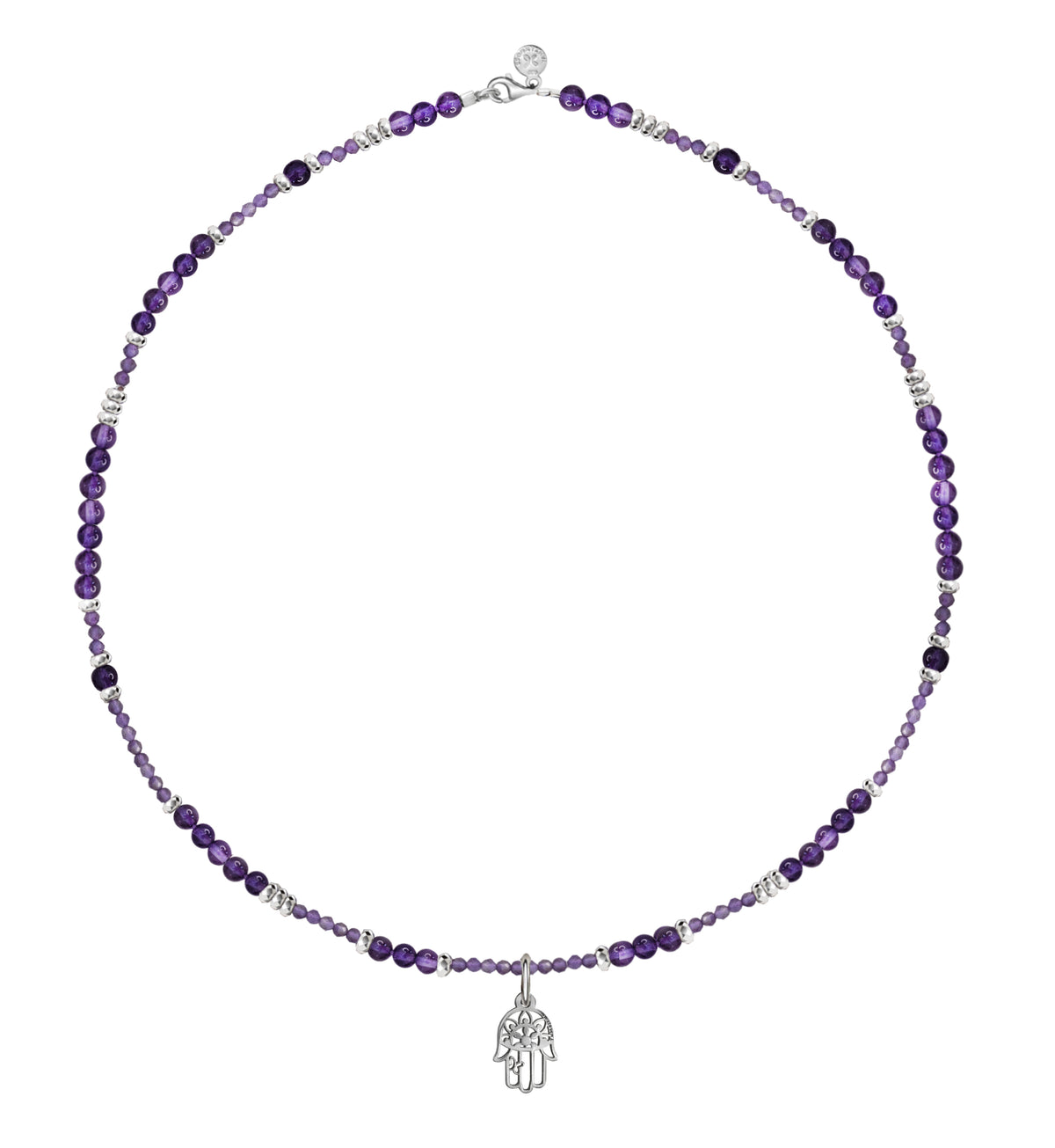 Collar Plata 925 Zen Mano Con Amatista