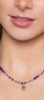 Collar Mujer Plata 925 Zen Mano Amatista - Tanya Moss