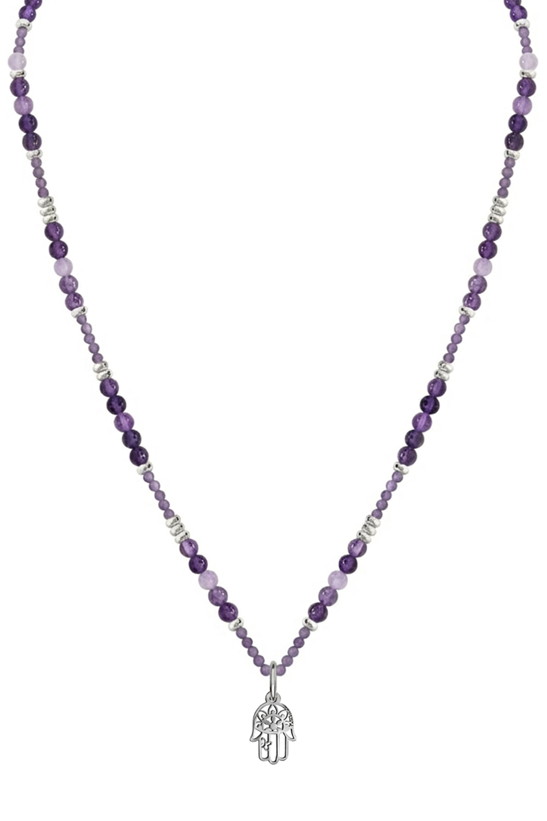 Collar Mujer Plata 925 Zen Mano Amatista - Tanya Moss