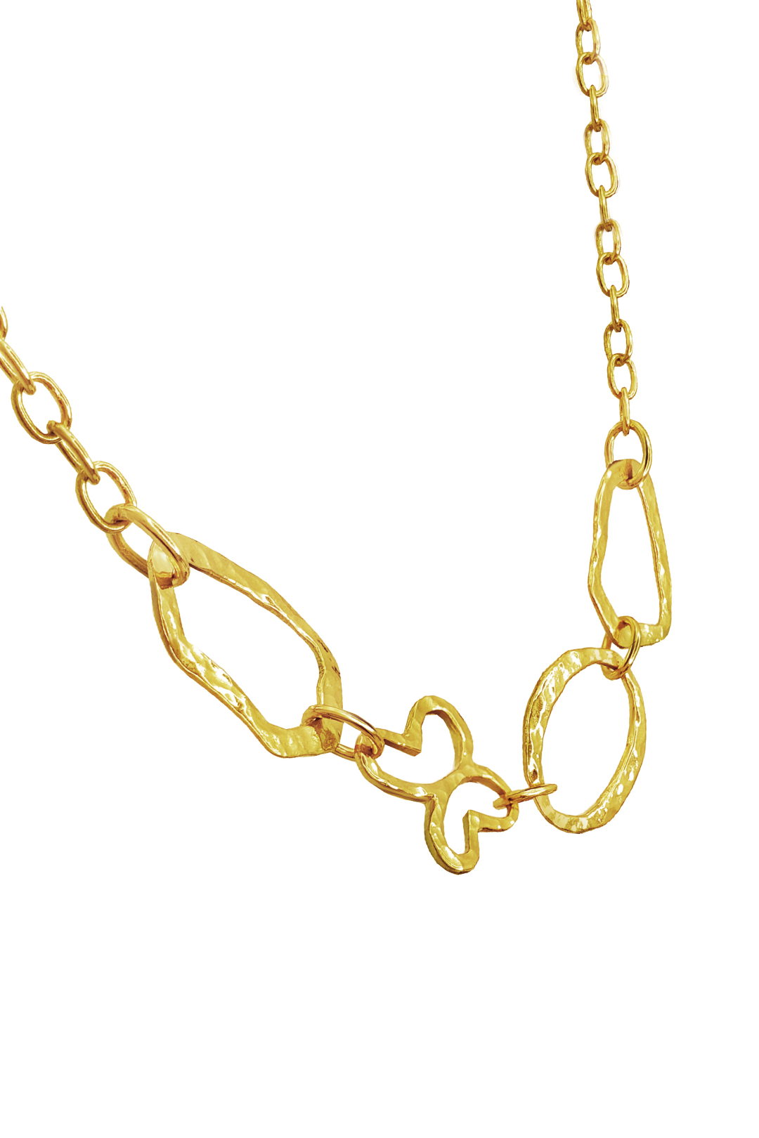 Collar Mujer Plata 925 Liberty Eslabones Mariposa Dorado - Tanya Moss