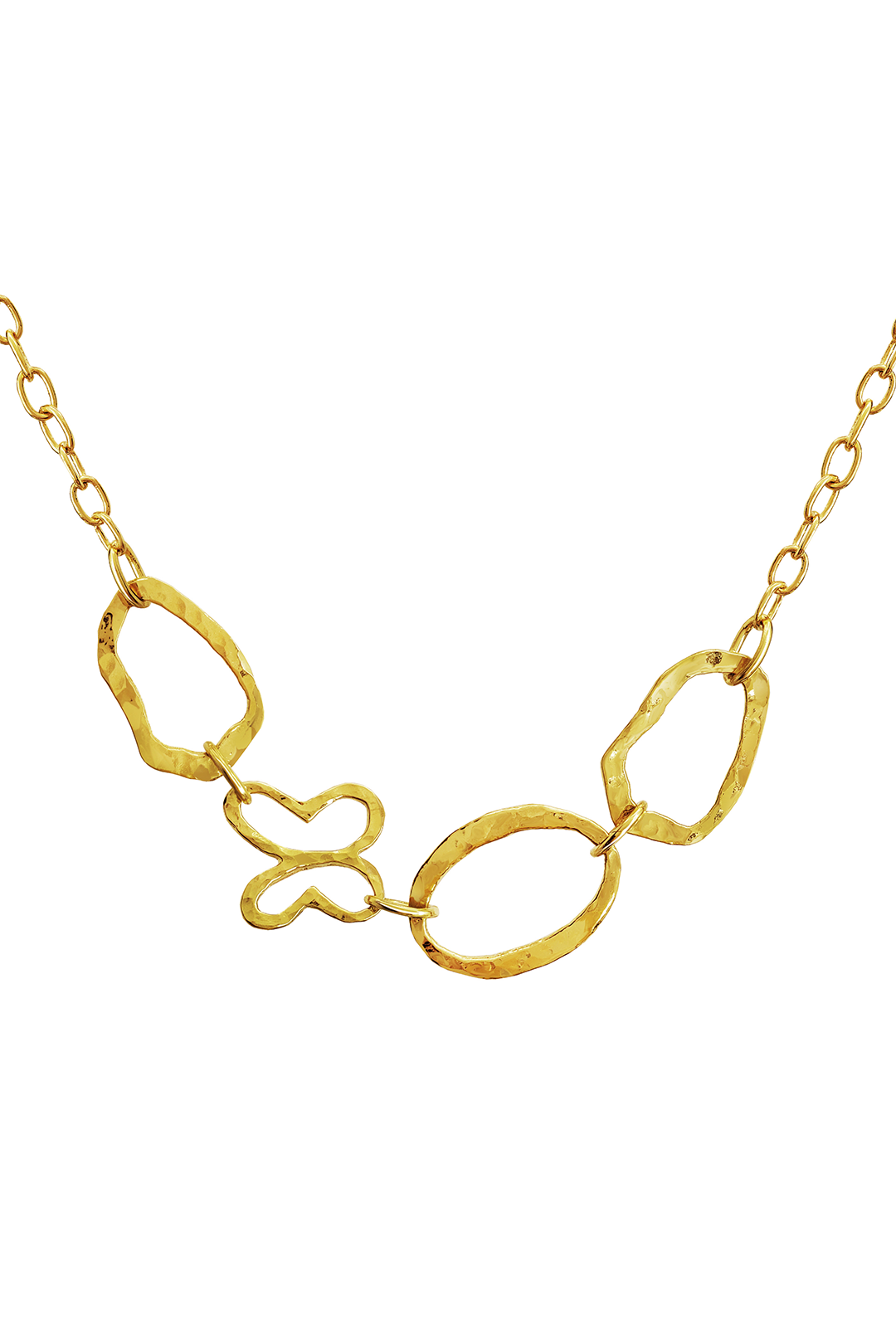Collar Mujer Plata 925 Liberty Eslabones Mariposa Dorado - Tanya Moss
