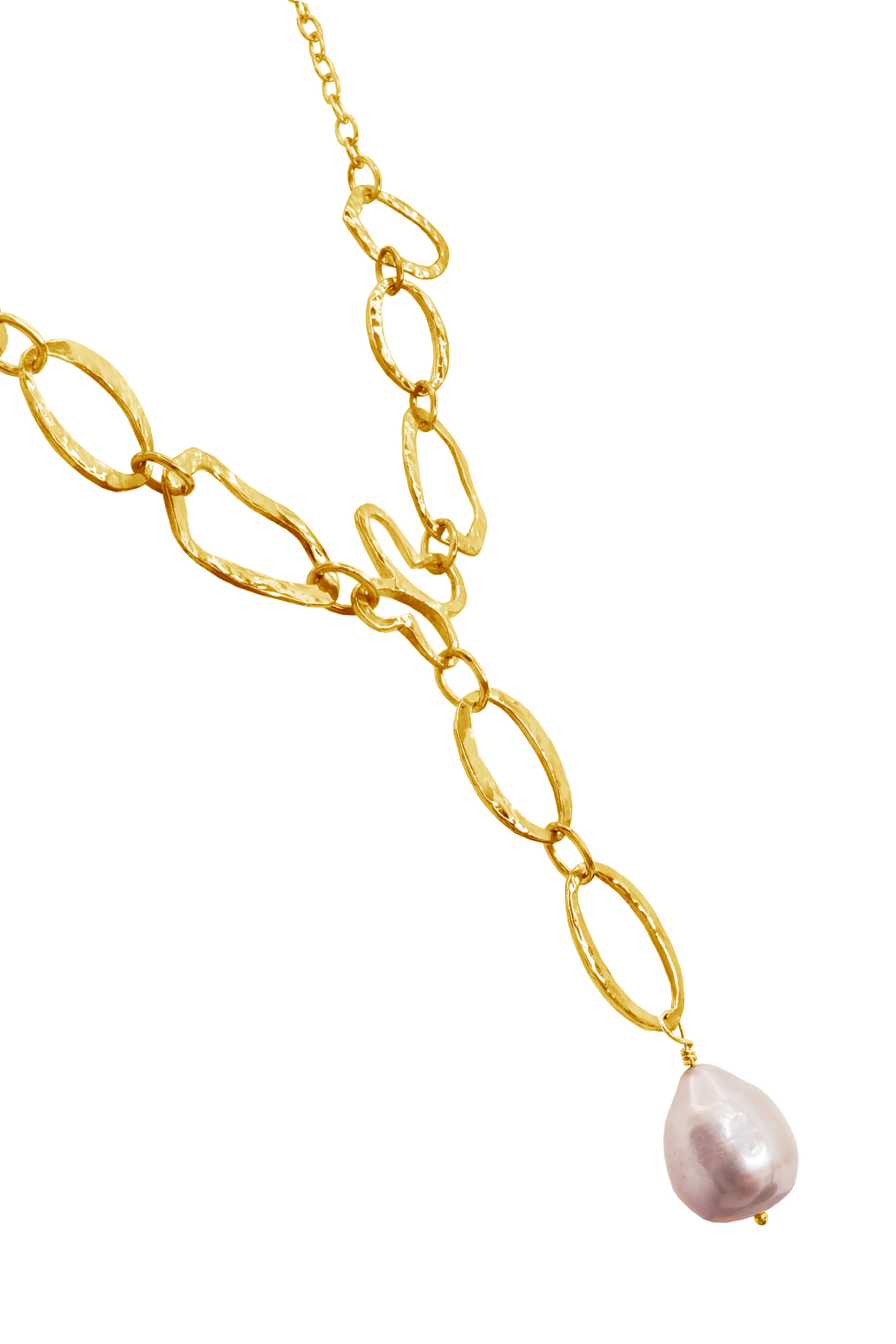 Collar Mujer Plata 925 Liberty Eslabones Mariposa Perla Dorado - Tanya Moss