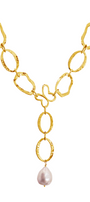Collar Mujer Plata 925 Liberty Eslabones Mariposa Perla Dorado - Tanya Moss