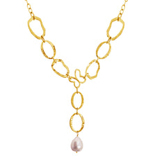 Collar Liberty Plata 925 Eslabones Mariposa Con Perlas