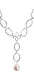 Collar Mujer Plata 925 Liberty Eslabones Mariposa Perla - Tanya Moss