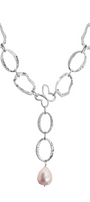 Collar Mujer Plata 925 Liberty Eslabones Mariposa Perla - Tanya Moss