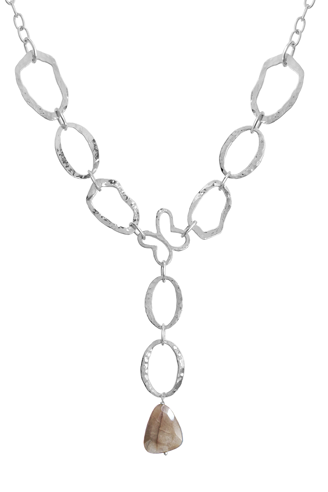 Collar Mujer Plata 925 Liberty Eslabones Mariposa Piedra - Tanya Moss