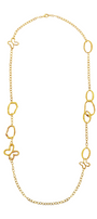 Collar Mujer Plata 925 Liberty Eslabones Mariposas XL Largo Dorado - Tanya Moss