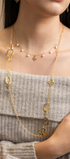 Collar Mujer Plata 925 Liberty Eslabones Mariposas XL Largo Dorado - Tanya Moss