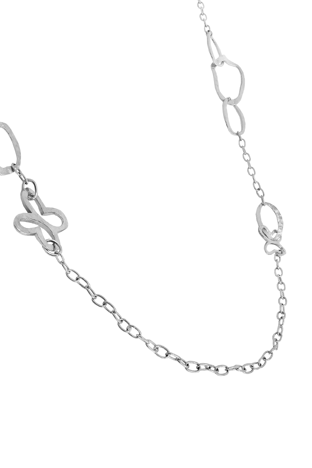Collar Mujer Plata 925 Liberty Eslabones Mariposas XL Largo - Tanya Moss