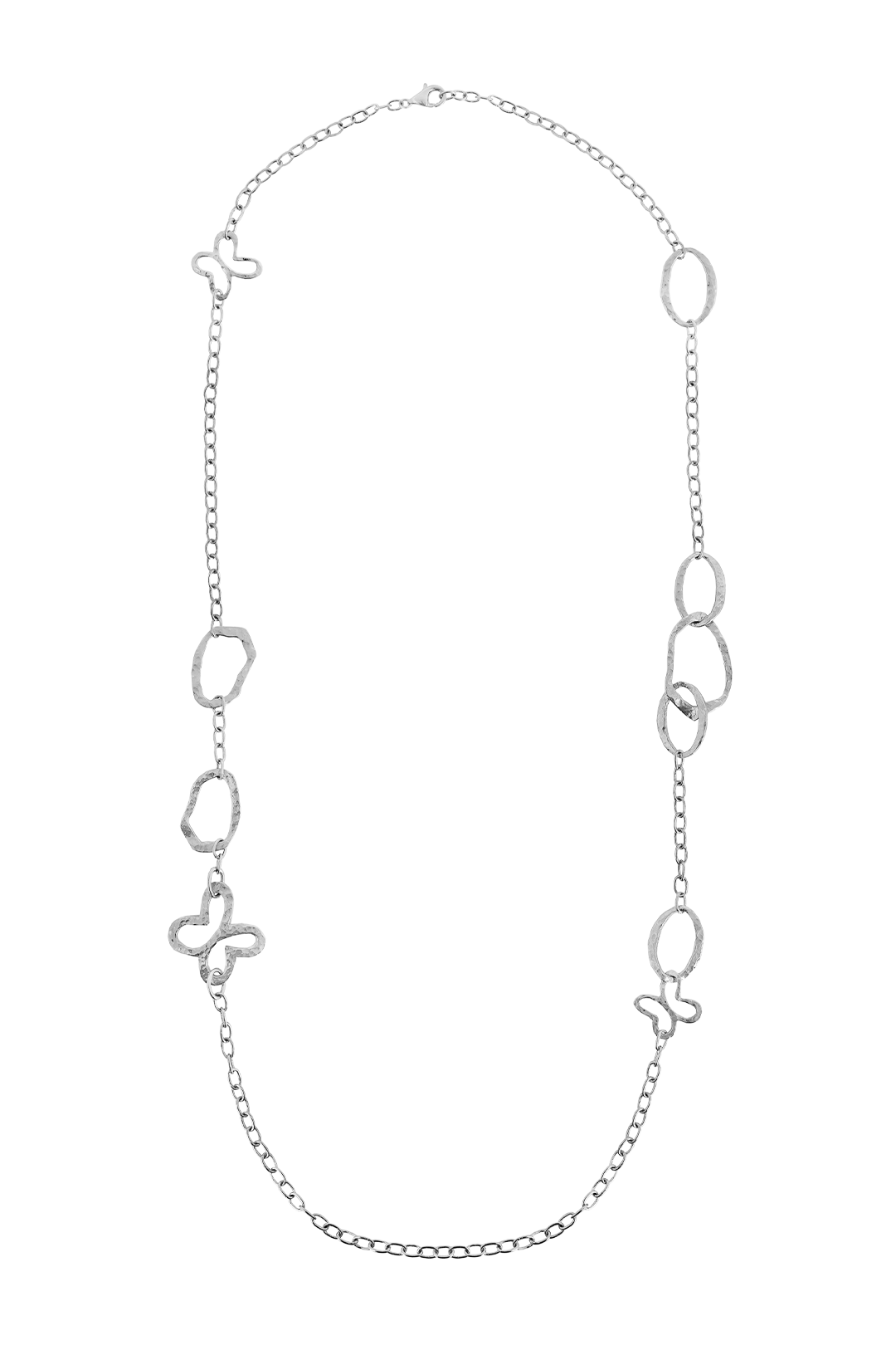 Collar Mujer Plata 925 Liberty Eslabones Mariposas XL Largo - Tanya Moss