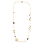 Collar Plata 925 Liberty Eslabones Mariposa Largo Con Perlas Y Piedra Dorado - Tanya Moss