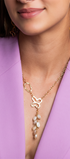 Collar Mujer Plata 925 Liberty Lariat Eslabones Mariposa Piedras Dorado - Tanya Moss