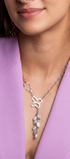 Collar Mujer Plata 925 Liberty Lariat Eslabones Mariposa Piedras - Tanya Moss
