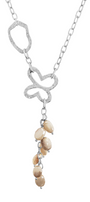 Collar Mujer Plata 925 Liberty Lariat Eslabones Mariposa Piedras - Tanya Moss