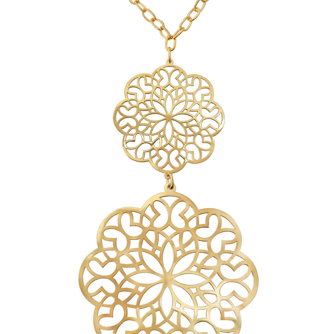 Collar Zen Geometria 2 Modulos Dorado - Tanya Moss