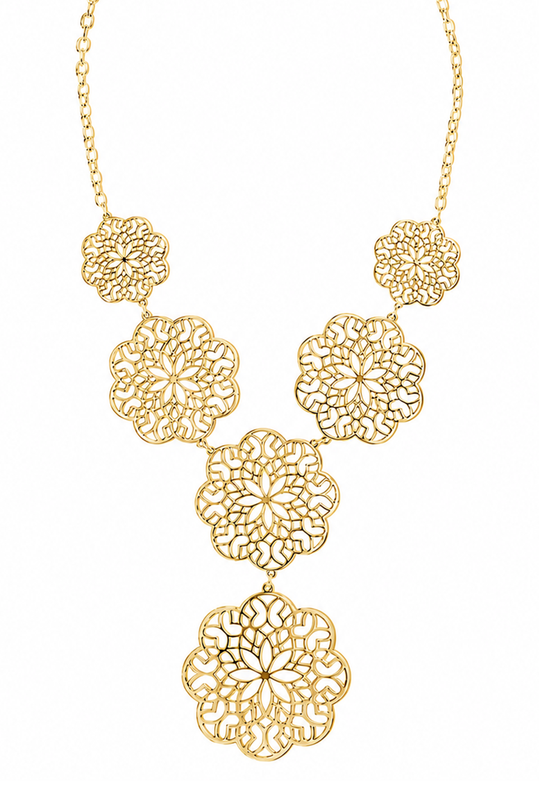 Collar Plata 925 Zen Geometría 6 Módulos Dorado