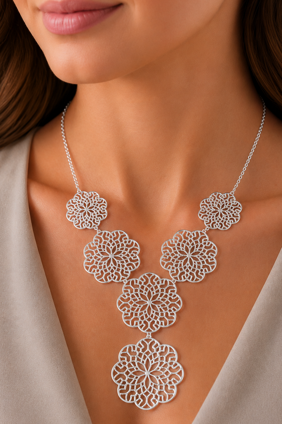 Collar Plata 925 Zen Geometría 6 Módulos
