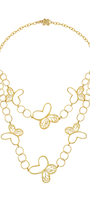 Collar Plata 925 Monarca Aros Doble Dorado - Tanya Moss