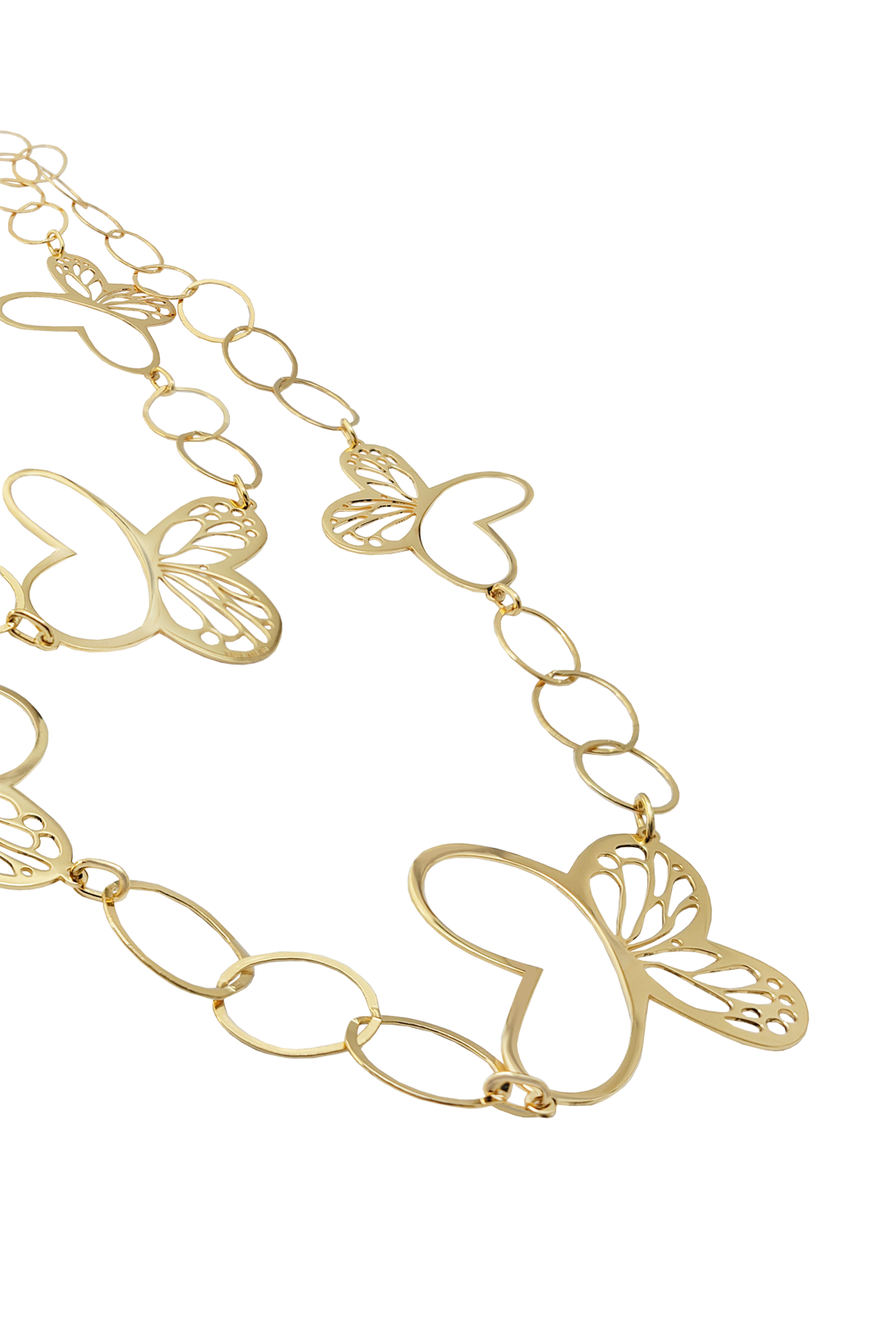 Collar Plata 925 Monarca Aros Doble Dorado - Tanya Moss