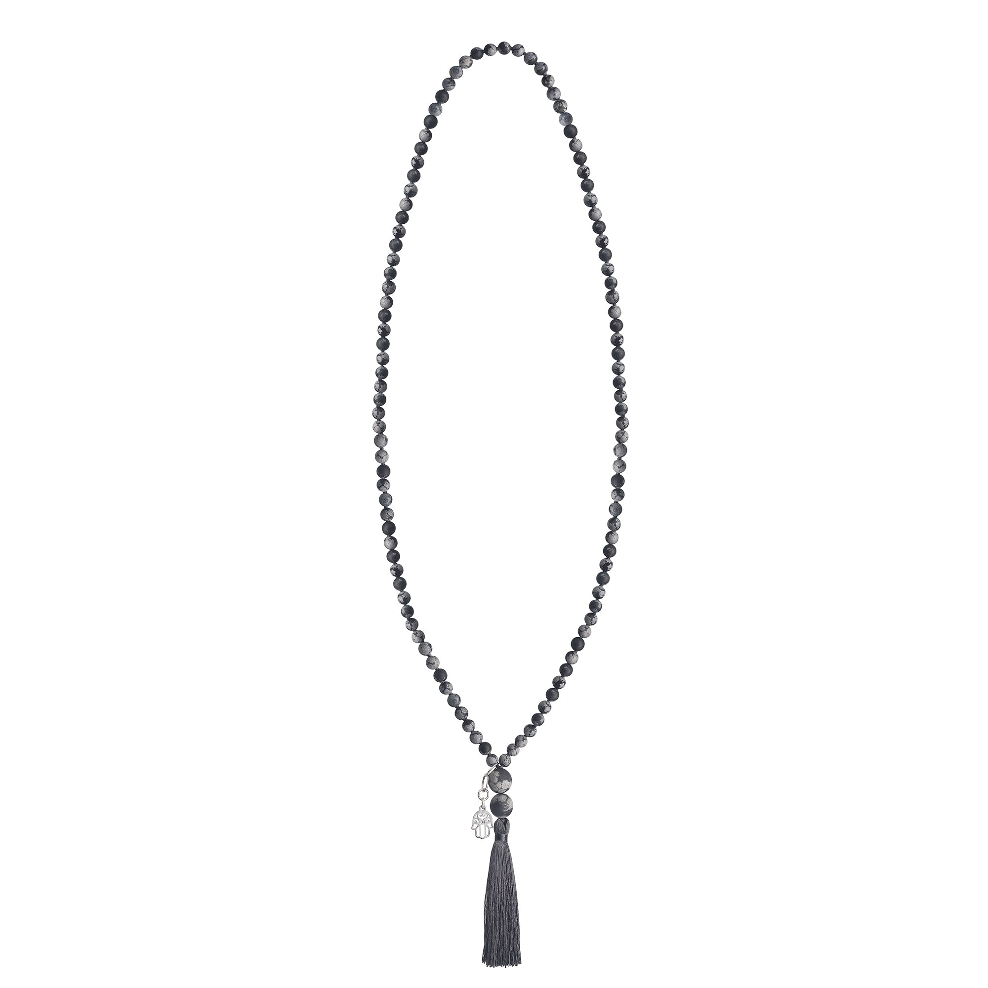 Collar Grande Mujer Plata 925 Japamala Mano Snowflake - Tanya Moss