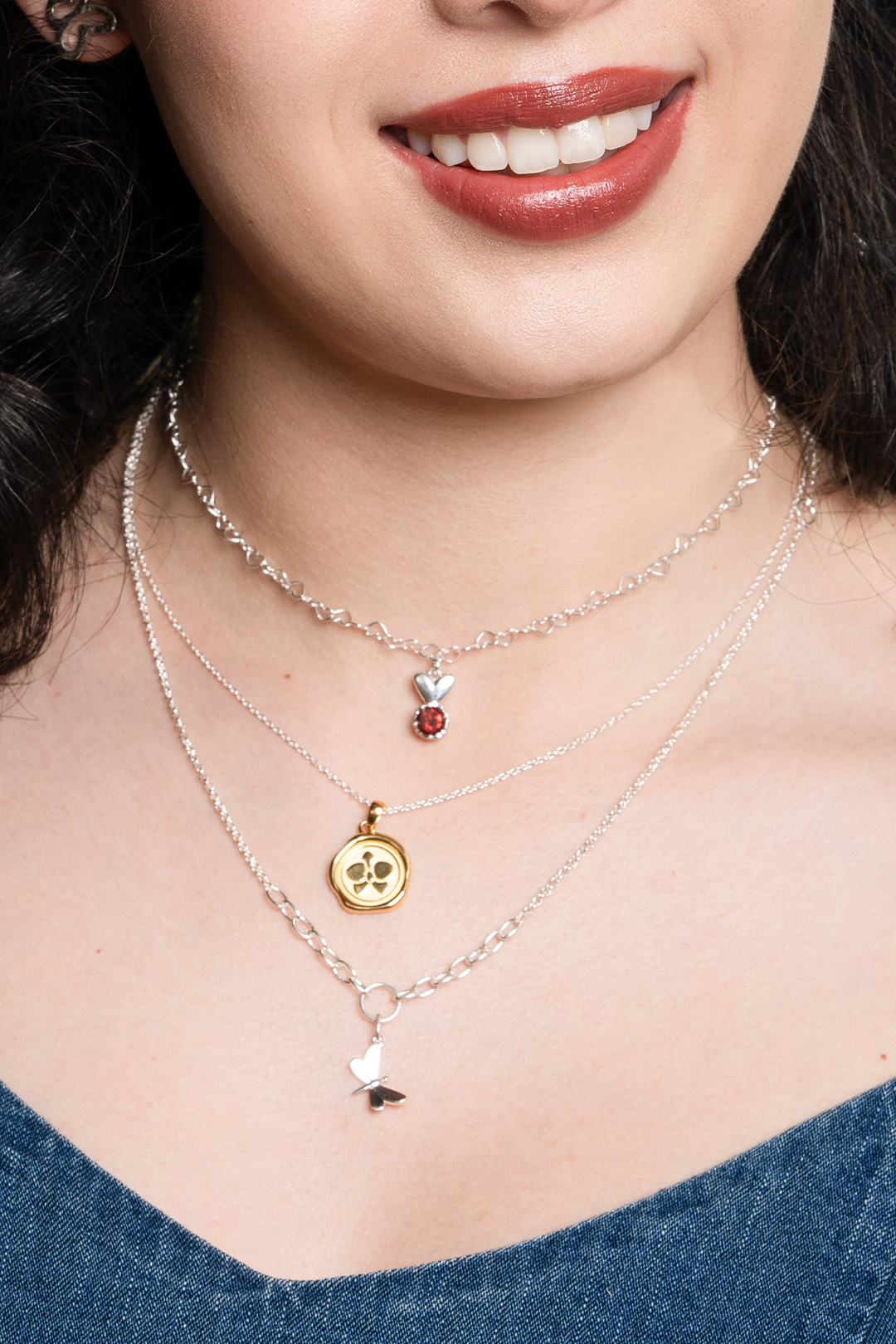 Collar Mujer Plata 925 Alegria Libélula 2 / Tamano Cadena