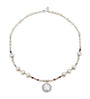 Collar Mujer Plata 925 Mamá Circulo Mariposa Perlas Rubi - Tanya Moss
