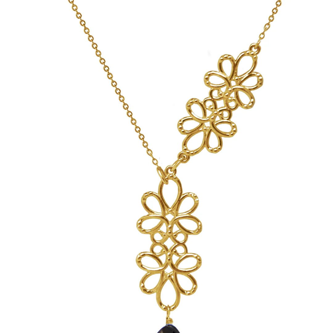 Collar Mujer Plata 925 Serenata Piedra Baño de Oro