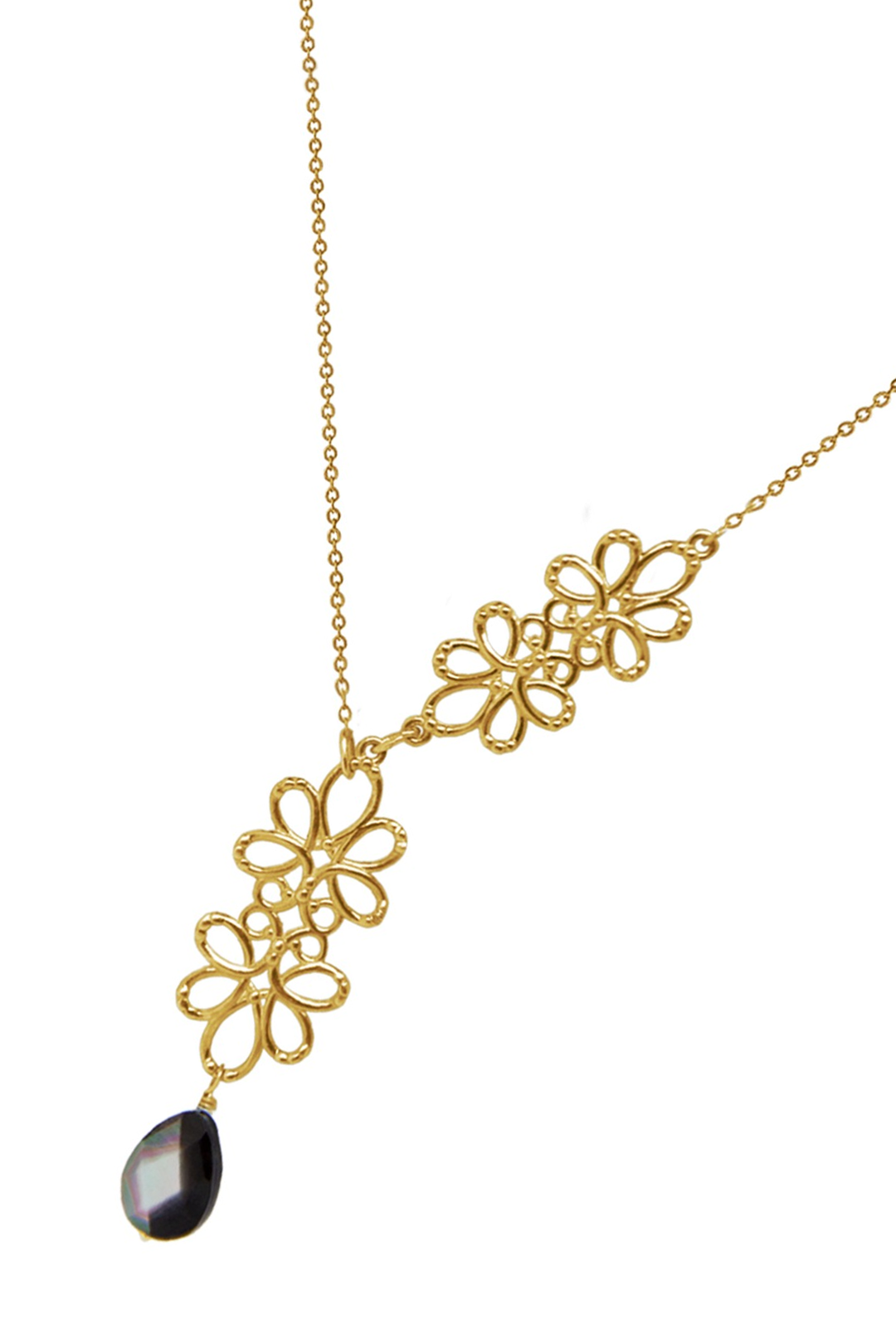 Collar Mujer Plata 925 Serenata Piedra Baño de Oro
