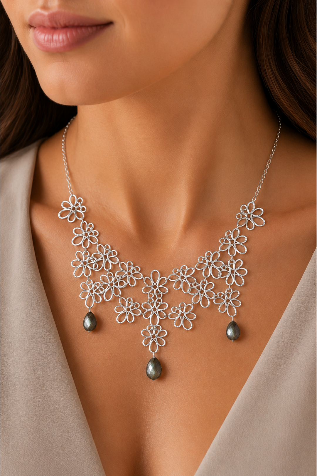 Collar Mujer Plata 925 Serenata Xl Piedras
