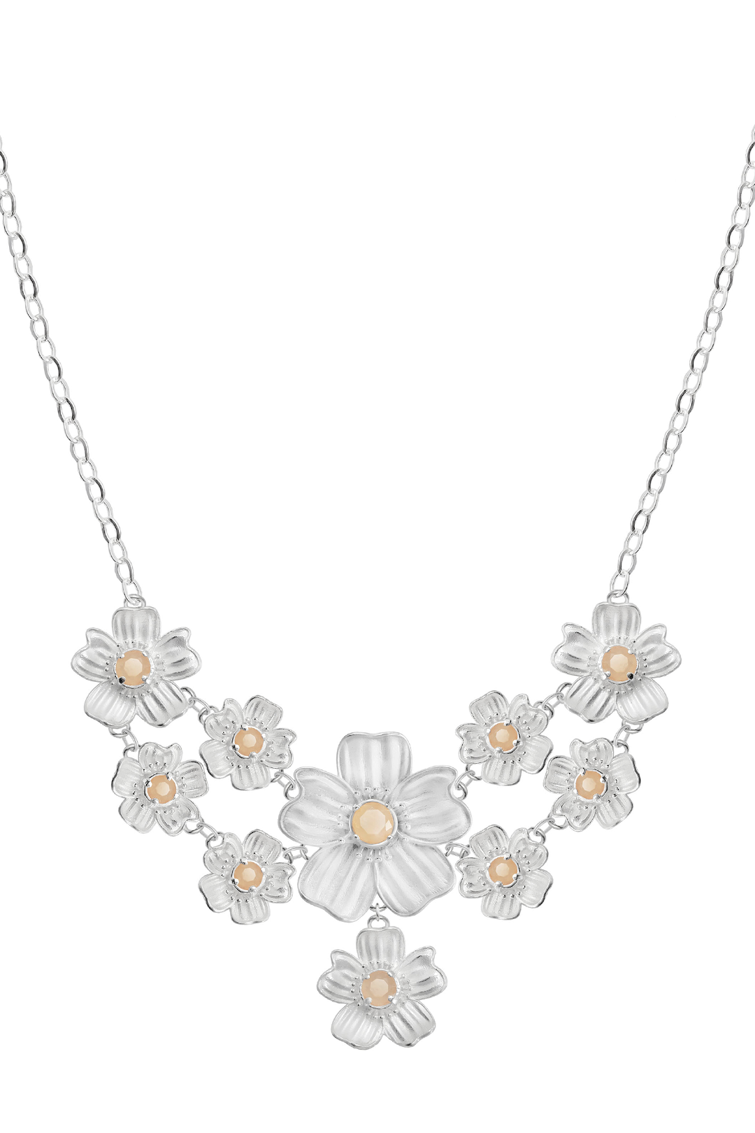 Collar Grande Florecer con Topacio Champange - Tanya Moss